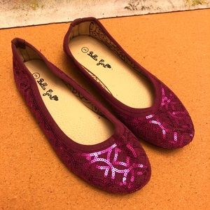 ❗️MAKE OFFER❗️Purple sequin ballet flats